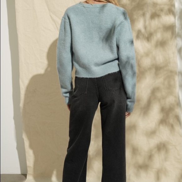 🦋 BECKA BLUE V-NECK CARDIGAN - Picture 5 of 7